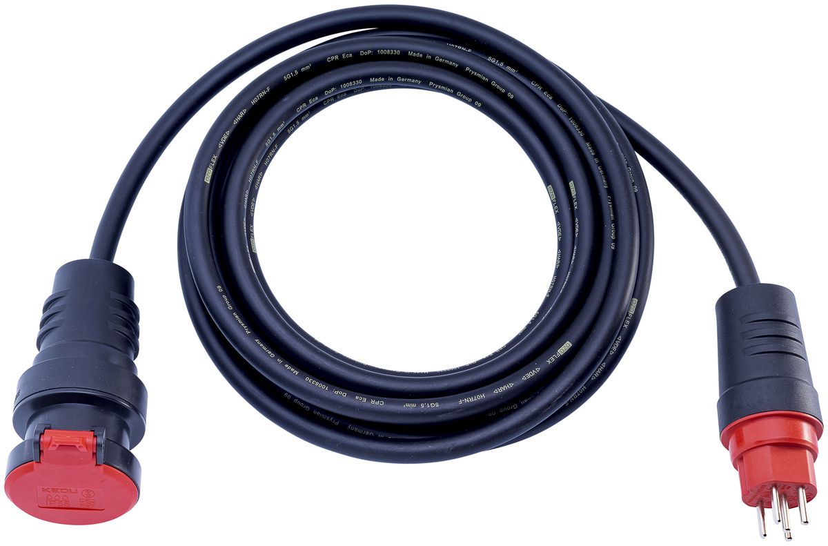 Prolunga ELBRO T25/T25 H07RN-F5G2.5mm² GDV 10m IP55 nero