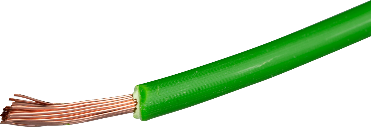 Toron T sans halogène 1.5mm² vert Eca, Bobine à 100m