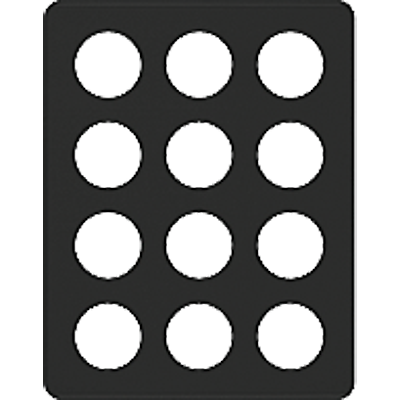 Abdeckplatte 4×3 12×43mm schwarz