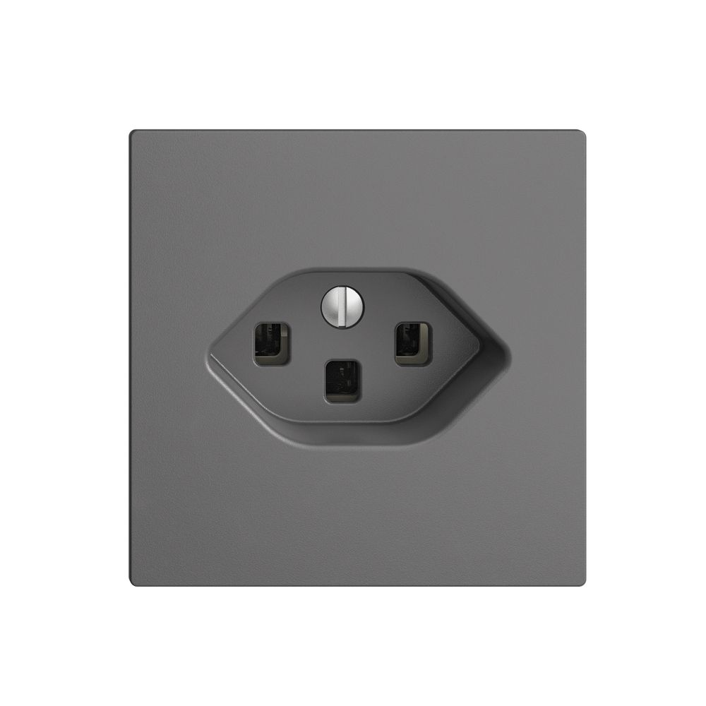 UP-Steckdose EDIZIOdue T23 16A dunkelgrau, mit Steckklemmen