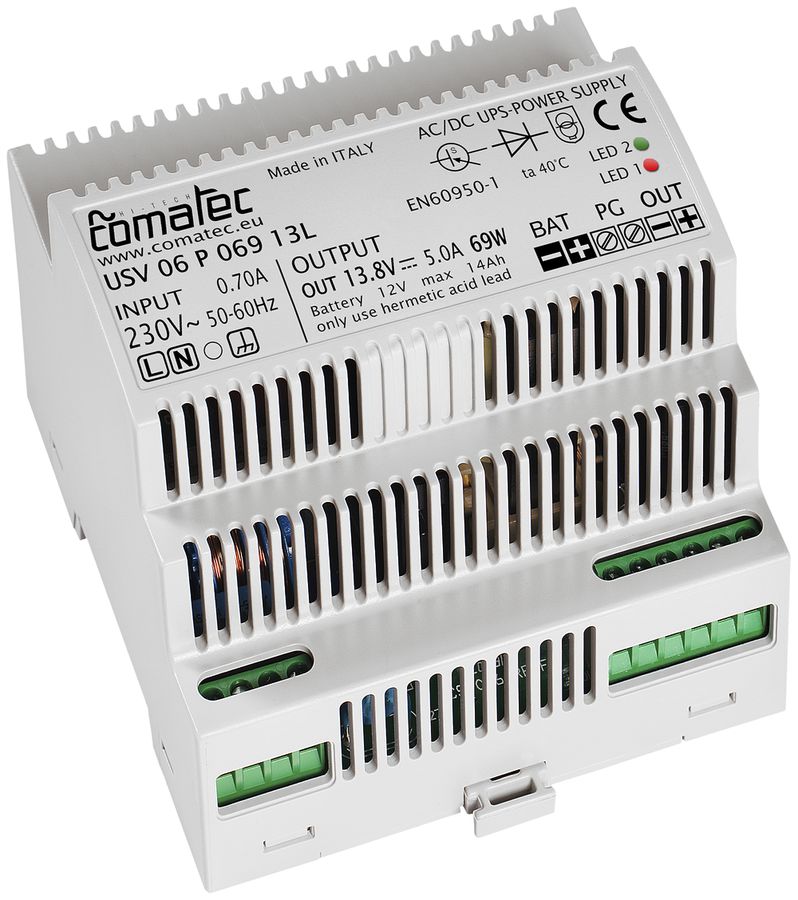 REG-USV-Modul Comatec USV06, IN: 265VAC, OUT: 27.6VDC, 3A/82W, 6TE