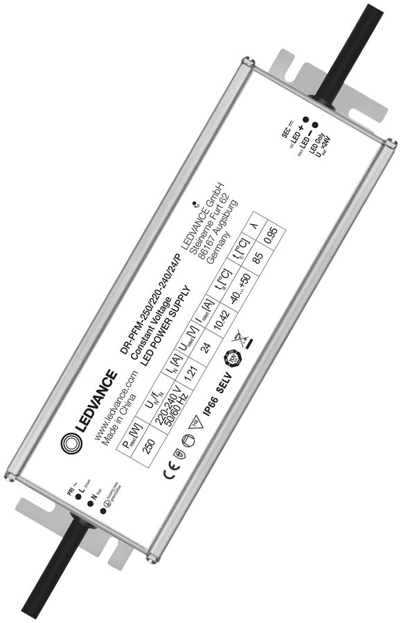 Convertitore LED LDV PERFORMANCE, 24V 250W 233×74×42mm IP66