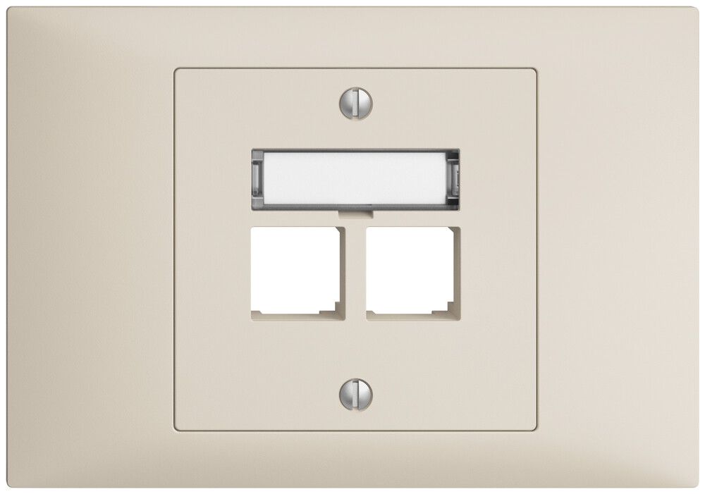 EB-Montageset S-One EDIZIOdue BKE für 2×RJ45 gerade, crema