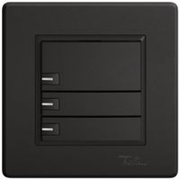 UP-Universaltaster EDIZIO.liv UNI SNAPFIX® 12…48V m.LED blau 3× 1-Tbed.sz