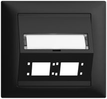 EB-Montageset EDIZIOdue FKE Schrägauslass 2×R&M Kat.6A/LC spezial, schwarz