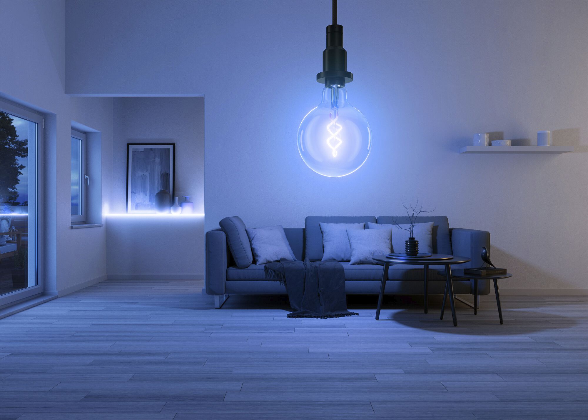 Lampe LED LEDVANCE SMART+ WiFi E27 4.8W 470lm RGBTW VAR Ø124×173mm R39 clair