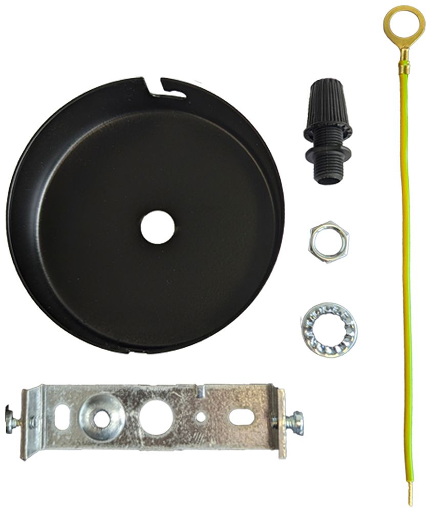 Baldaquin Elektrogros acier Ø100×24mm noir