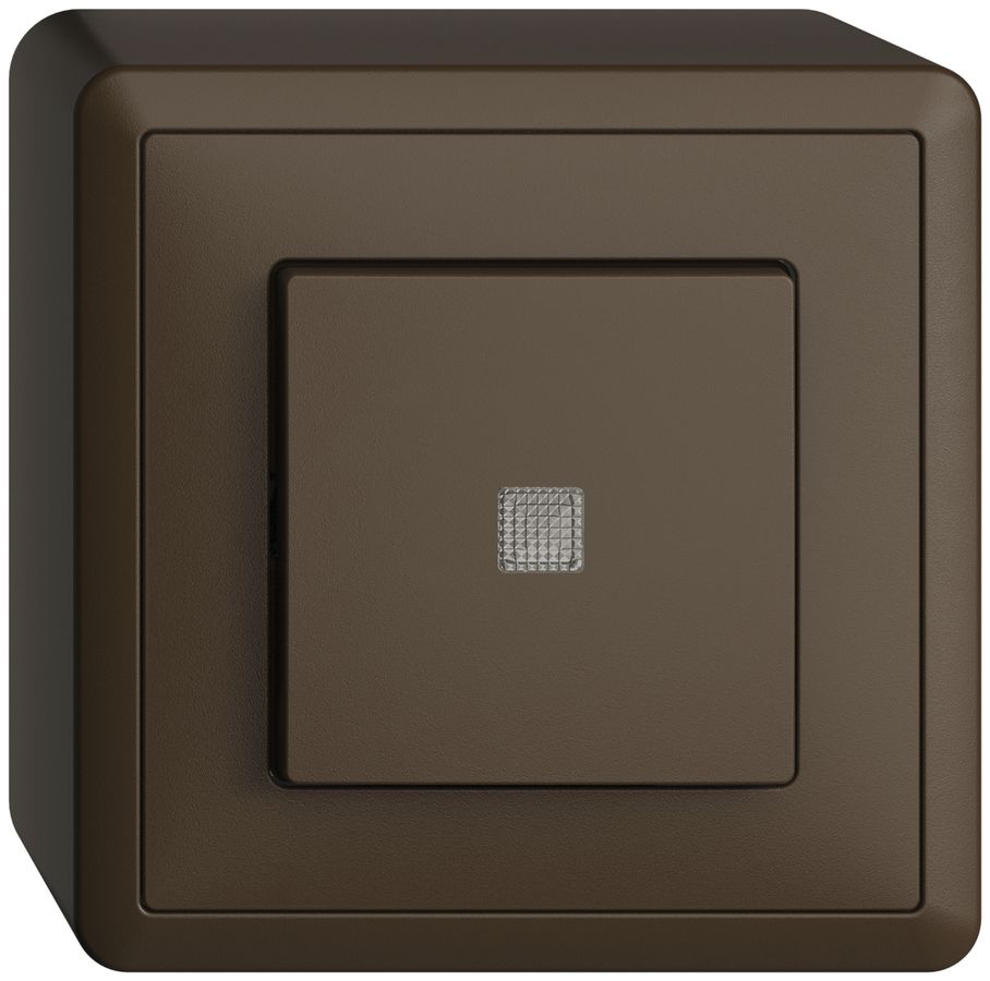 Poussoir AP EDIZIOdue LED jaune ARK coffee