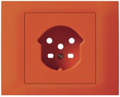 EB-Frontset kallysto f.Einbausteckdose G3 1×T15 Abdeckrahmen schraubbar orange