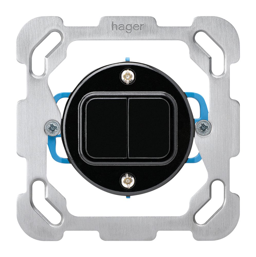 Insert pour interrupteur ENC basico 3/1L+A-R/1L avec plaque de fixation noir