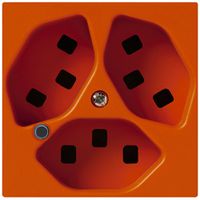 Prise Hager kallysto 3×T23 illuminé A orange