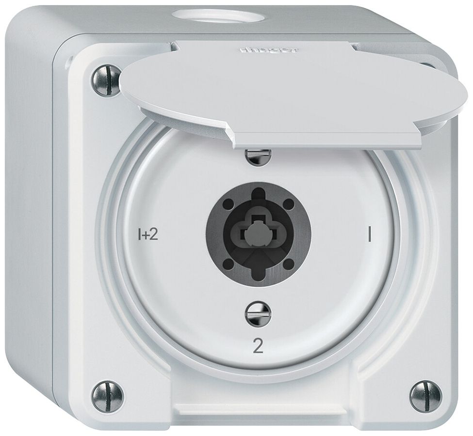 Interrupteur à clé AP robusto commutateur de série 16A 250V 86×86mm blanc