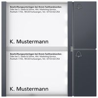 Module de touches Siedle, a.2 étiquettes, 2 touches d'appel a.symb.sonnerie, an