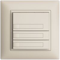 Poussoir ENC KNX 3× EDIZIOdue crema RGB sans LED avec insert papier