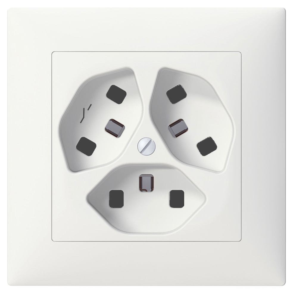 Presa ENC SIDUS 3×T23/1 bianco