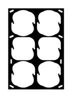 Befestigungsplatte Somfy Smoove, 3×2, passend zu EDIZIO