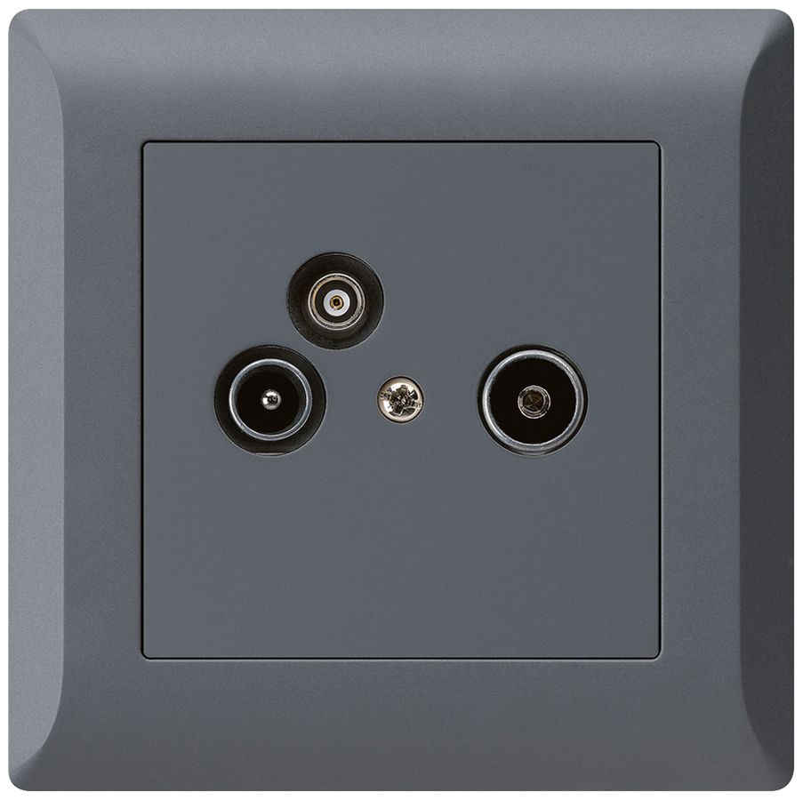 Prise d'antenne ENC R/TV/données kallysto.line 19dB anthracite