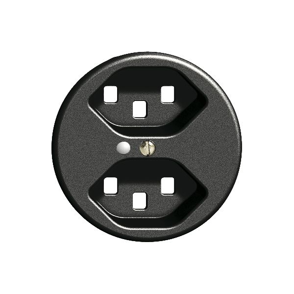 Frontscheibe FH 2×T23 schwarz Ø58mm mit Linse