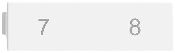 Placchetta indicatrice EDIZIOdue 7-8, per uscita piatta, 10 pezzi, bianco