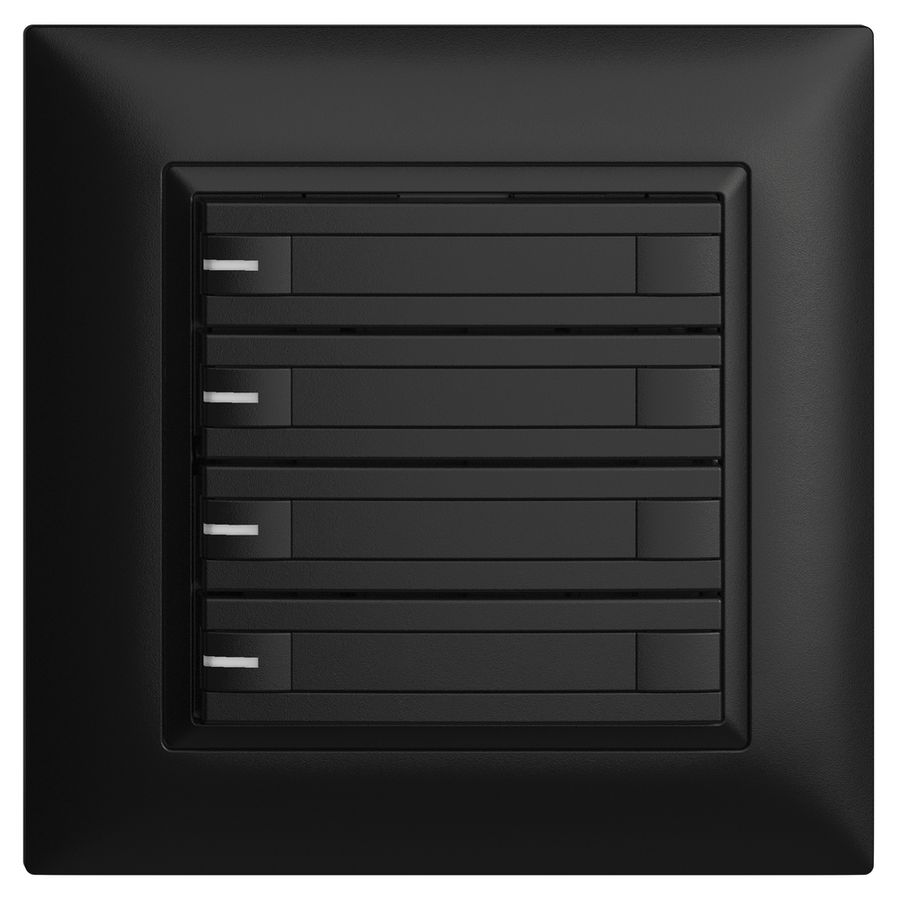 Poussoir KNX RGB ENC EDUE FMI, 250mW, a.LED RGB, papier, 4×pouss., C.2×T., no