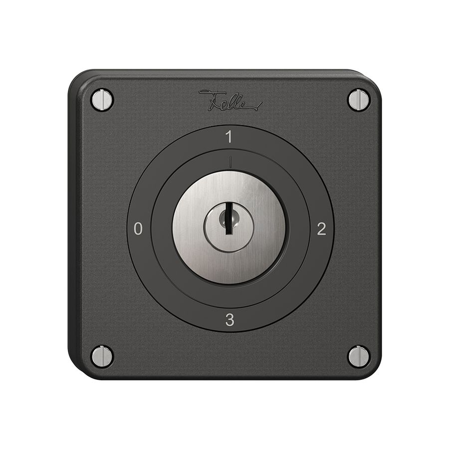 Interrupteur rotatif NEVO, 5/2L, avec serrure&2 clés, KS, 0-1-2-3, noir