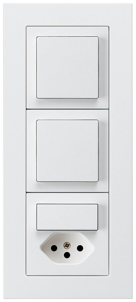 UP-Kombination kallysto.pro Gr.I-I-I vertikal 2×Schalter S3+S3/Typ 13 weiss