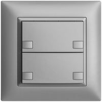 UP-Universaltaster 2×2T Schraubklemme EDIZIOdue silver, ohne LED