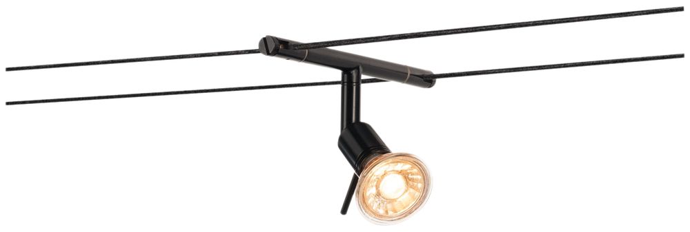 Lampada per corda SLV SYROS per TENSEO, GX5.3 50W IP20 nero
