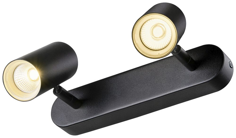 LED-Spot SLV NOBLO 15W 940lm 920…930 DIM 240×105×127mm schwarz 2×Spot