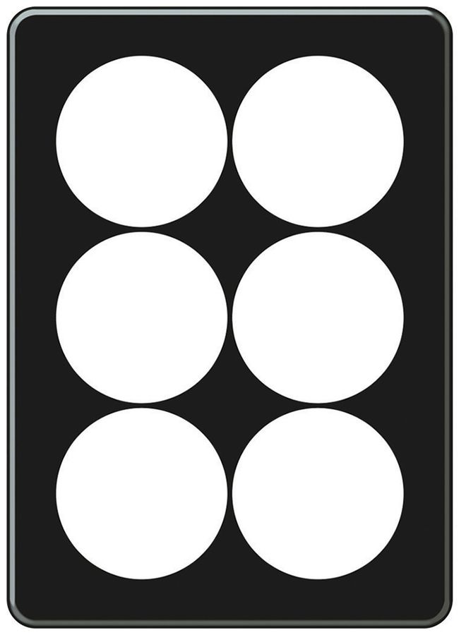 UP-Abdeckplatte origin 3×2 Ø58mm 152×212mm schwarz