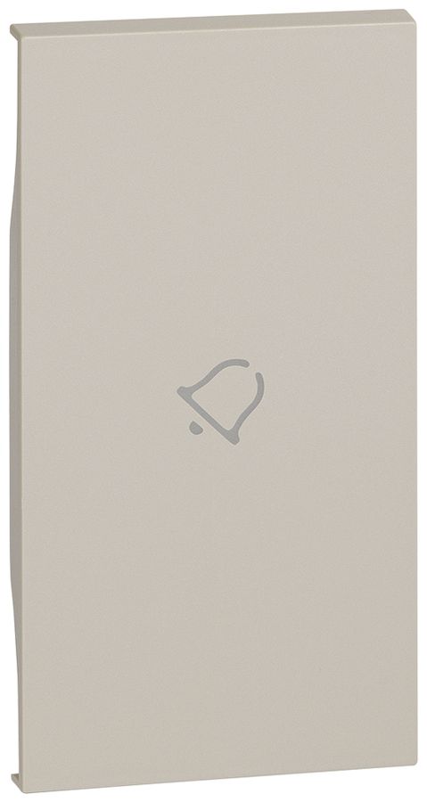 Tastenabdeckung Living Now 2 Module beleuchtbar mit Symbol Glocke sand