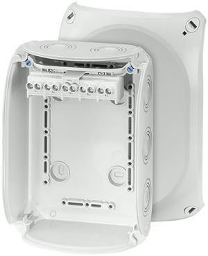 Boîte de dérivation AP Hensel KF G avec bornes 5×6mm² gris