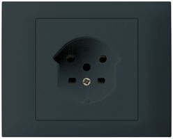 EB-Steckdose HA kallysto Typ 15 mit Steckklemmen mit EB-Dose G3 schwarz