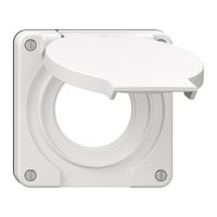 Deckel mit Klappdeckel NEVO Ø43mm für SCHUKO-Steckdose ws (Dicht.ws)