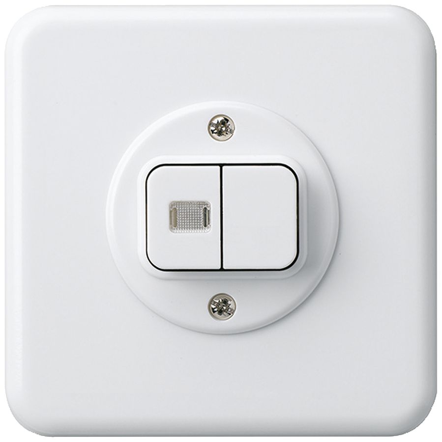 UP-Leuchtdruckschalter basico 1/3+3/1L weiss 1 Linse