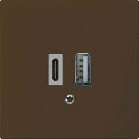 Presa di carica USB kallysto 18W PD 1×tipo A 1×tipo C marrone