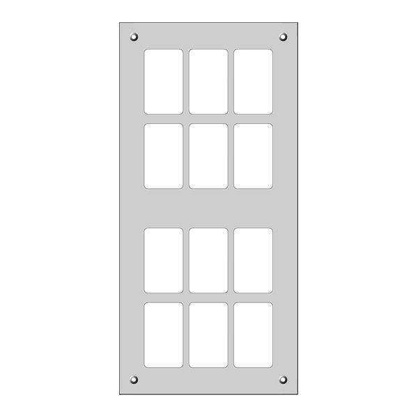 Plaque de montage FLF 4×3 Al blanc FH