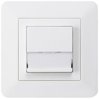 UP-SonnerieTaster kallysto.trend weiss A/1L mit Namensschild 37×15mm