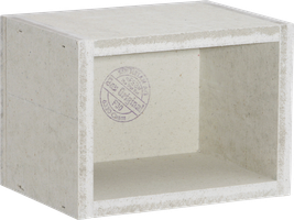 EB-Gehäuse Fire-Stop-Box, Gipsfaserplatte, 220×160×160 mm, grau