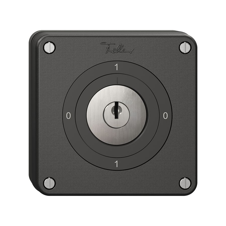 Interrupteur rotatif NUPU NEVO, 0/2L, avec serrure&2 clés, KS, 0-1-0-1, noir