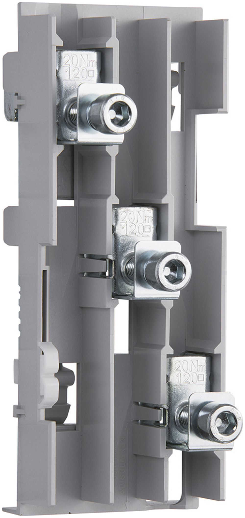 Blocco di morsettieri Hager Ø16…120mm² per profili a doppio T e piatti 5mm