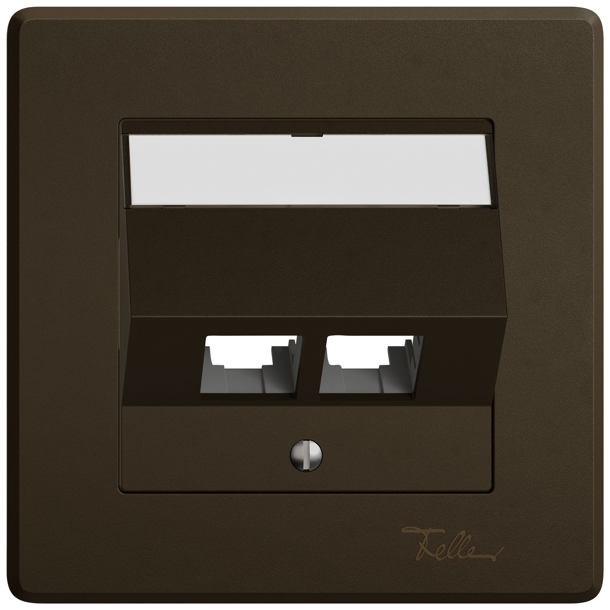 UP-Montageset EDIZIO.liv EASYNET S-One SNAPFIX® schräg 2×RJ45 br