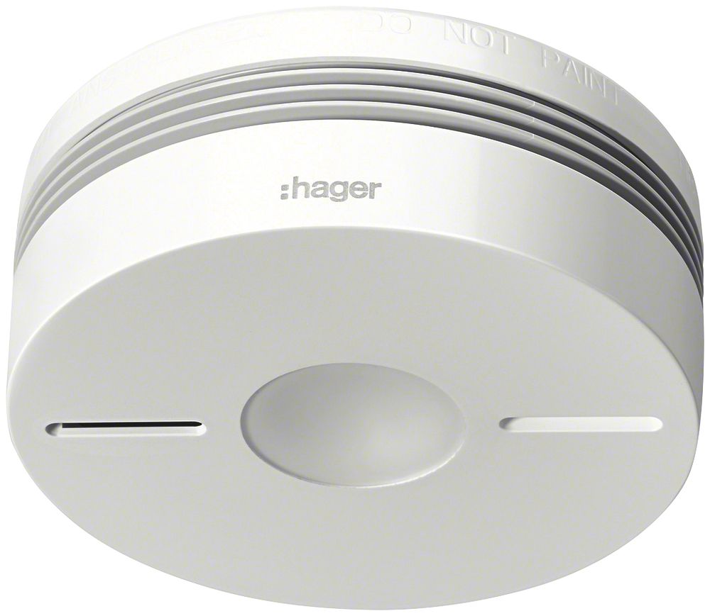 AP-RF-Rauchmelder Hager VDS Q, Batterie 6V, weiss