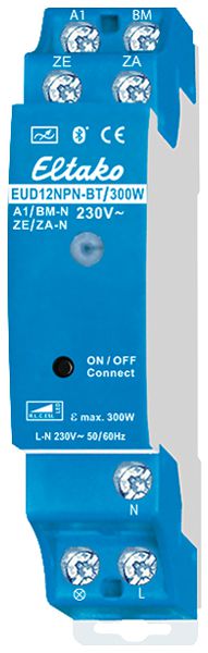 REG-Ferndimmer Eltako EUD12NPN-BT/300W-230V Zeit-/Astrofunktion Bluetooth
