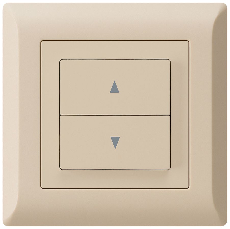 Interruttore per tapparelle INC kallysto.line con 2 tasti di comando beige