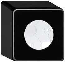 AP-Gehäuse basico schwarz H=64mm Ø43mm