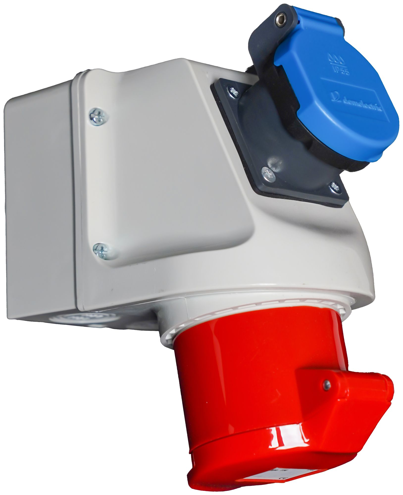 AP-Steckdose CEEtyp 5L 16A 6h Mini-Kombi, Typ23, IP44