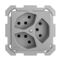 UP-Steckdose EDIZIOdue 3×T13 1×S silver