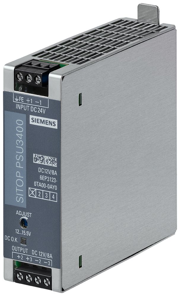 Alimentation Siemens SITOP, IN: 24VDC, OUT: 12VDC/8A