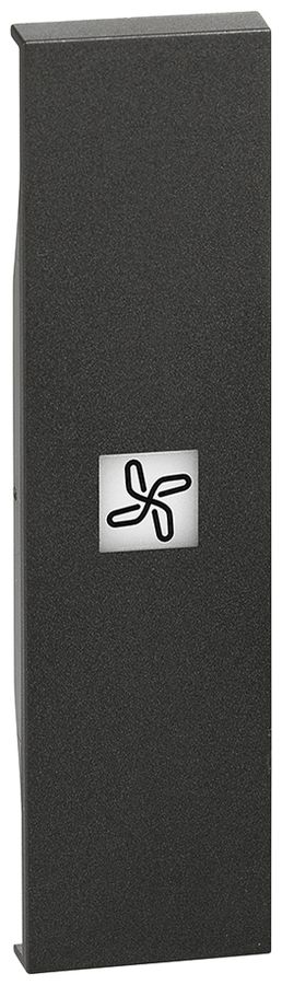 Tastenabdeckung Living Now 1 Modul mit Symbol Ventilator schwarz